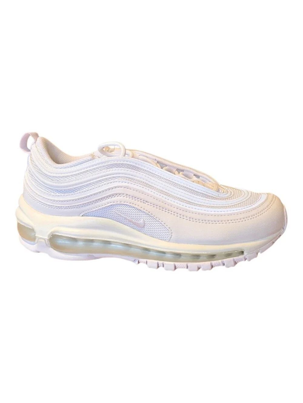 NEW 2017 Nike Air Max 97 Triple White Wolf Grey Size 7.5 Brand New With Box